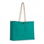 Sac toile de jute bleu