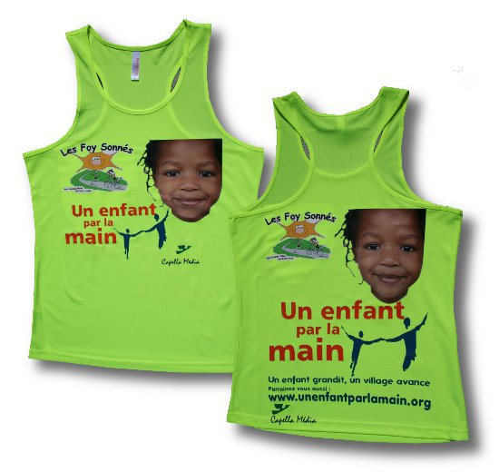 Débardeur jaune fluo en tissu "intelligent"