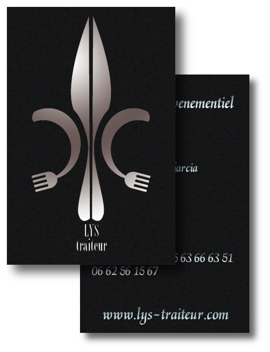 Cartes de visite Lys Traiteur