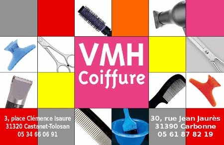 Cartes de visite VMH Coiffure