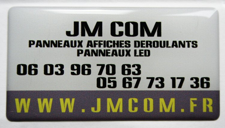 Dôme de resine publicitaire